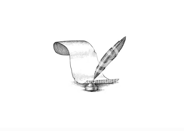 scroll &amp; inkwell art